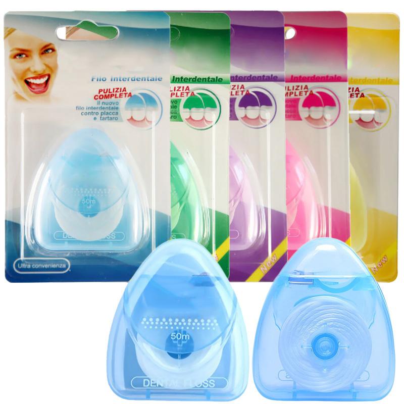 50M Dental Floss with Reusable Case – Teeth Cleaning Oral Hygiene Floss Kit