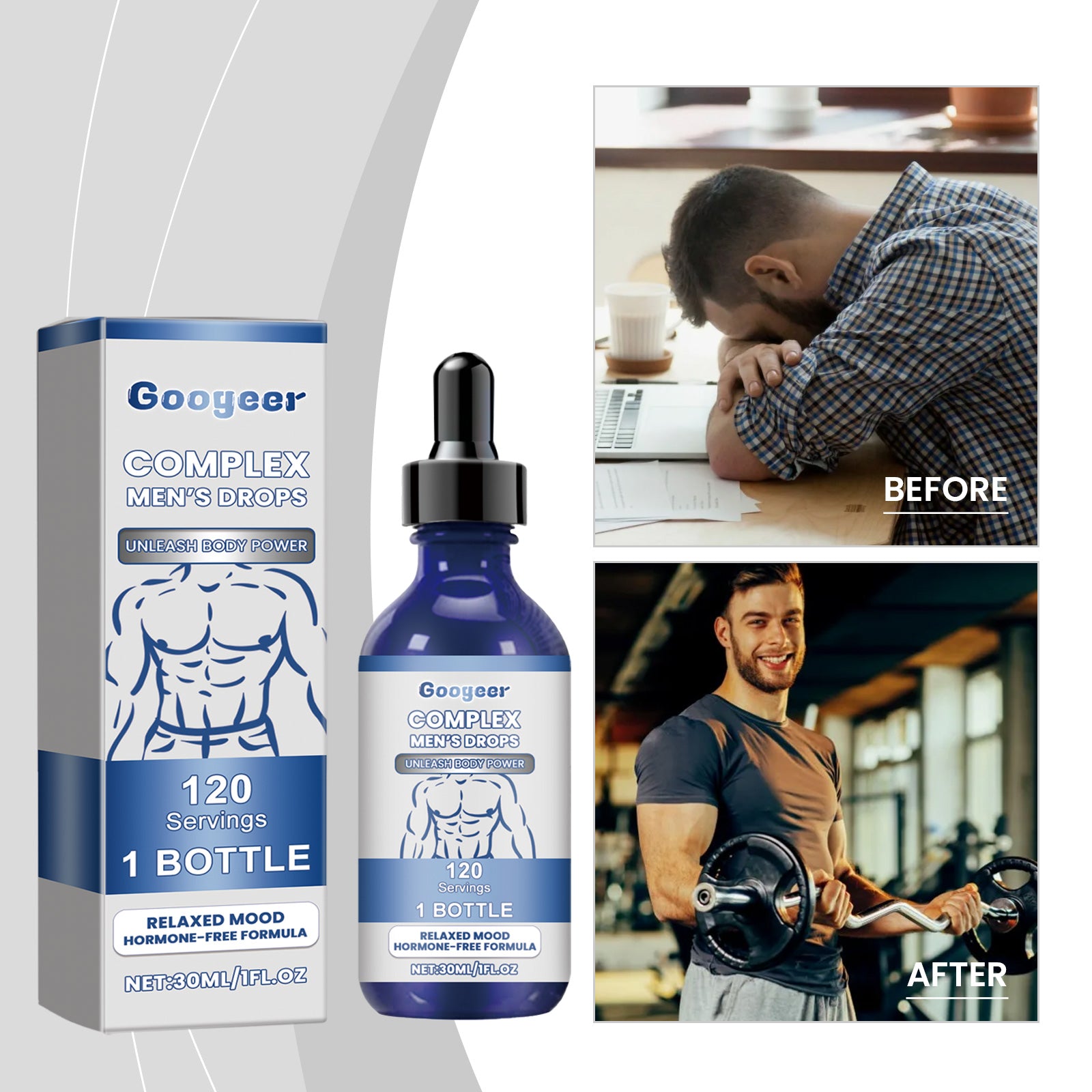 Googeer Body Care Drops for Men – Energy & Vitality Supplement