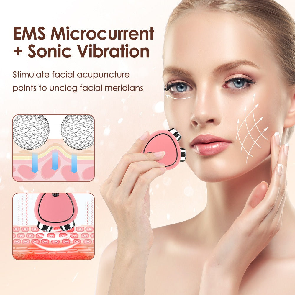 Microcurrent Face Lifting Massager – Facial Firming & Slimming Beauty Roller