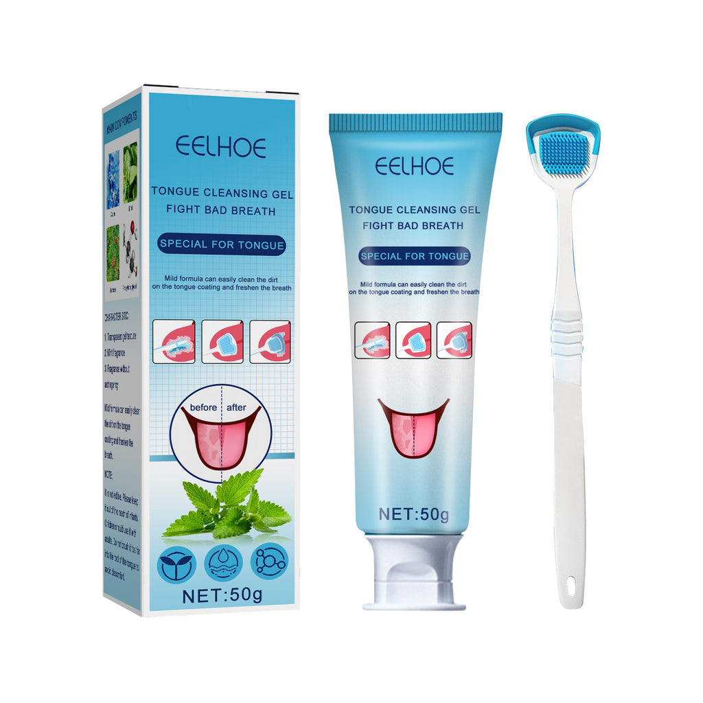 Tongue Coating Cleansing Gel – Fresh Breath & Oral Care with Brush