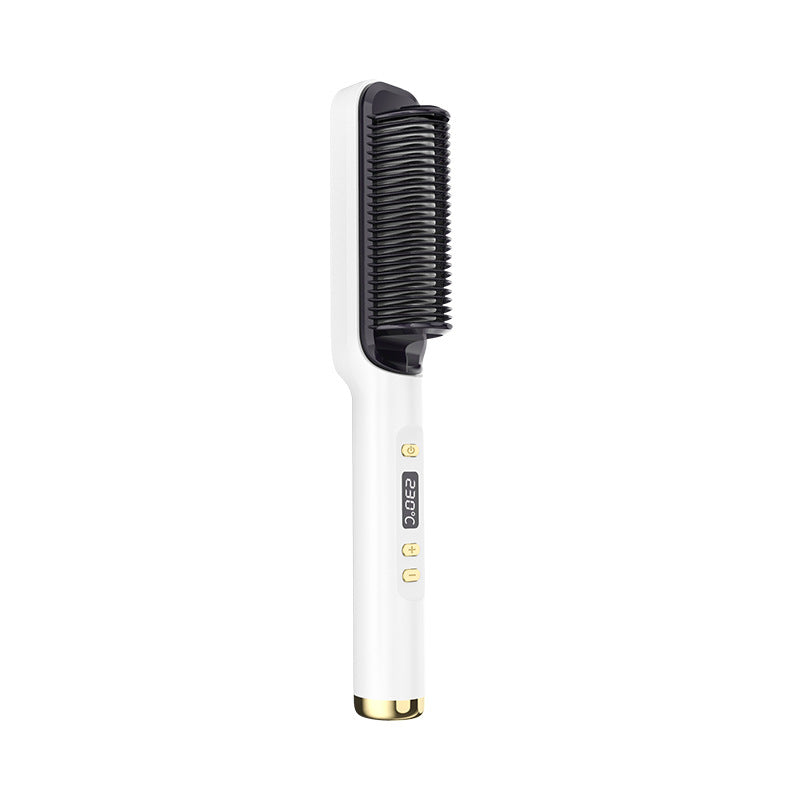 Electric Hair Straightener Comb – 2-in-1 Hair Straightening & Curling Styling Brush