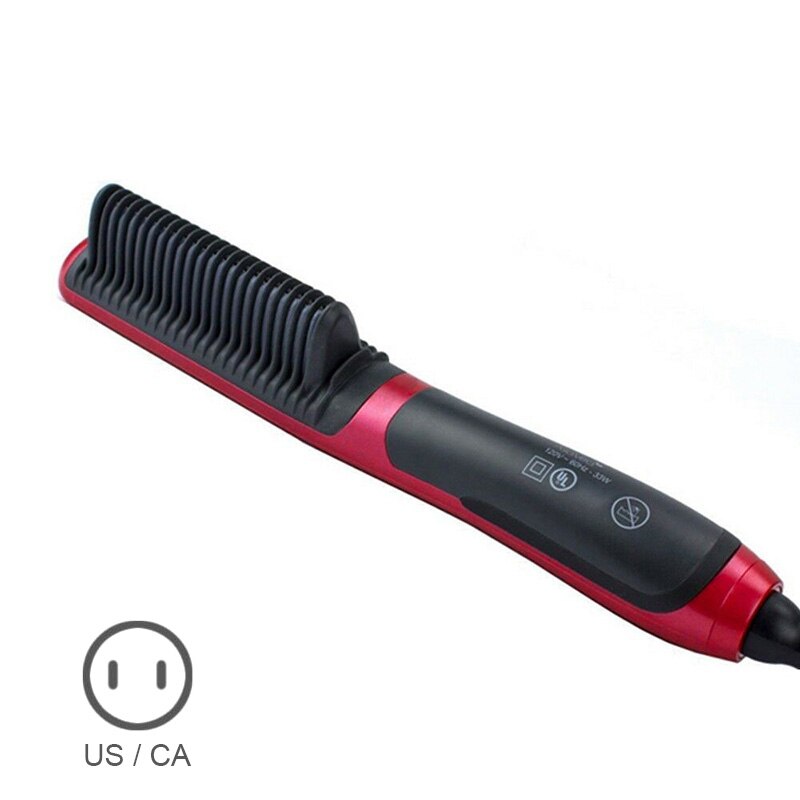 2-in-1 Hair Straightener & Curler Comb – Ceramic Styling Brush for Men & Women