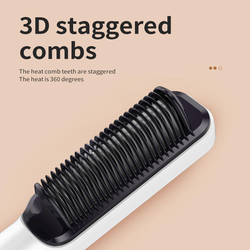 Electric Hair Straightener Comb – 2-in-1 Hair Straightening & Curling Styling Brush