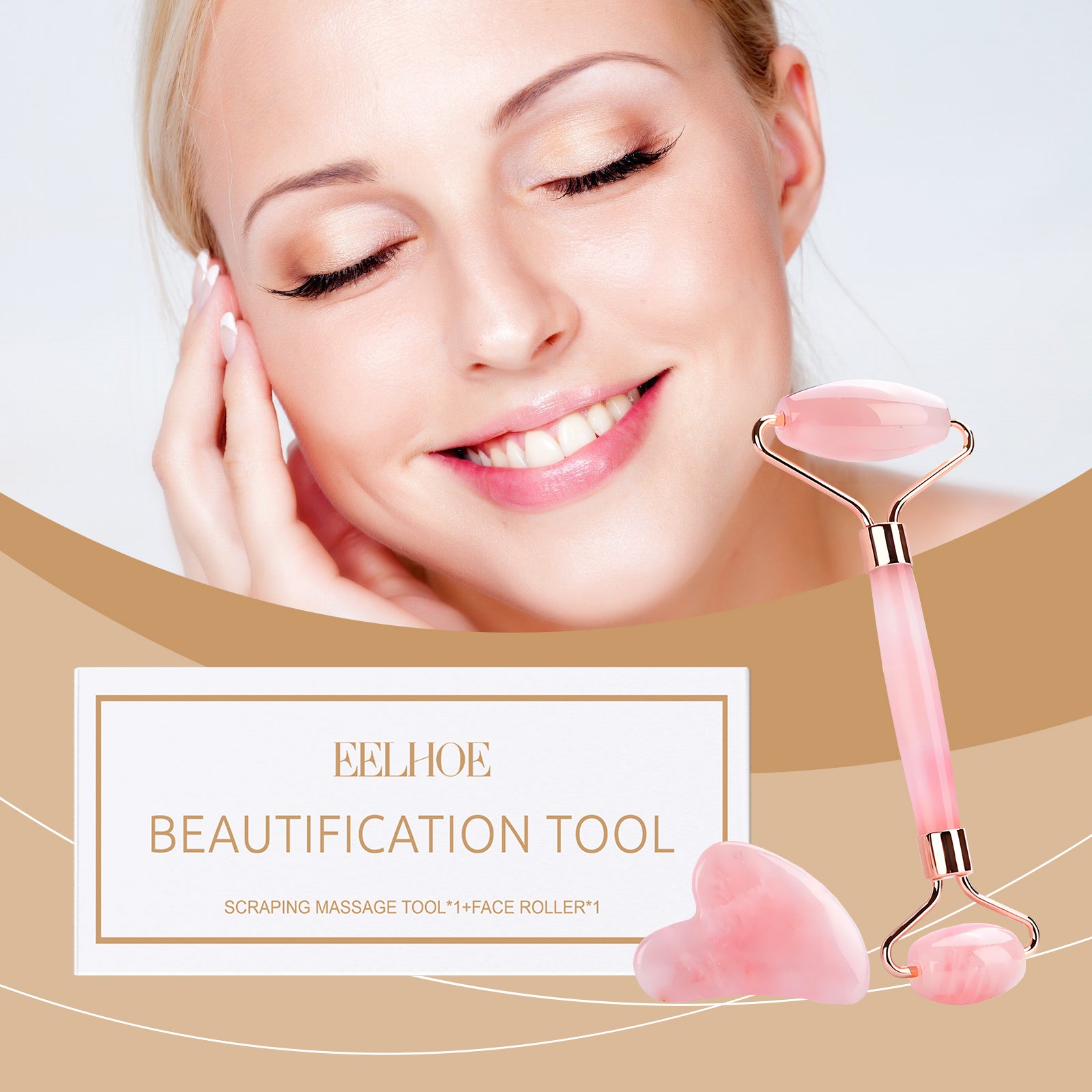 Powder Roller Facial Massager Set – Skin Firming & Soothing Care